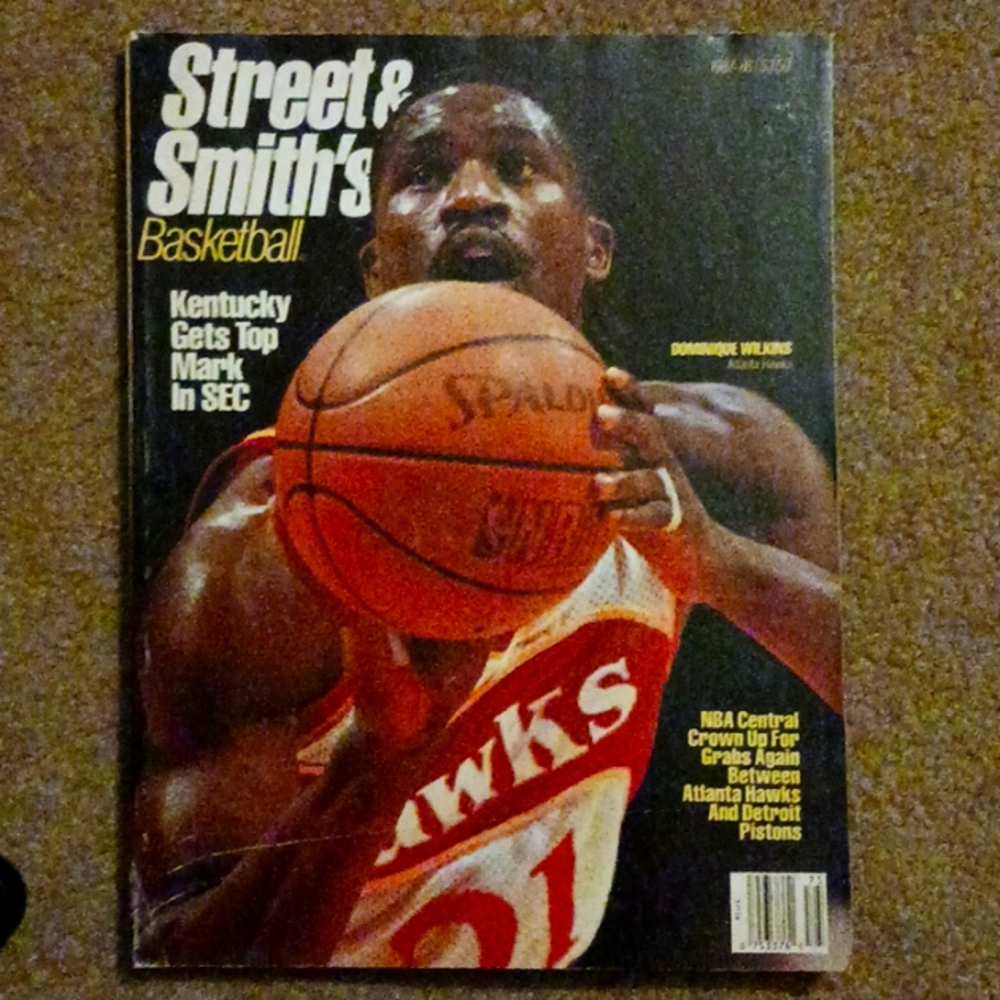 STREET & SMITHS 87-88 Basketball Mag. Dominique Wilkins. Great shape, Minor Wear